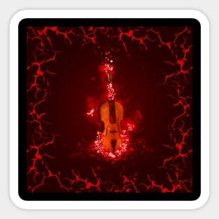 Music, wonderful violin Sticker